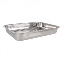 PLATEAU RECTANGLE SPÉCIAL GRILLADE EN MÉTAL 40cm