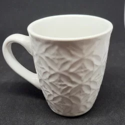Tasse en grès Kaléidoscope blanc 9.5cl
