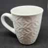 Tasse en grès Kaléidoscope blanc 9.5cl