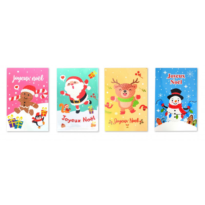 Cartes Diamond Painting Joyeux Noël 10x1