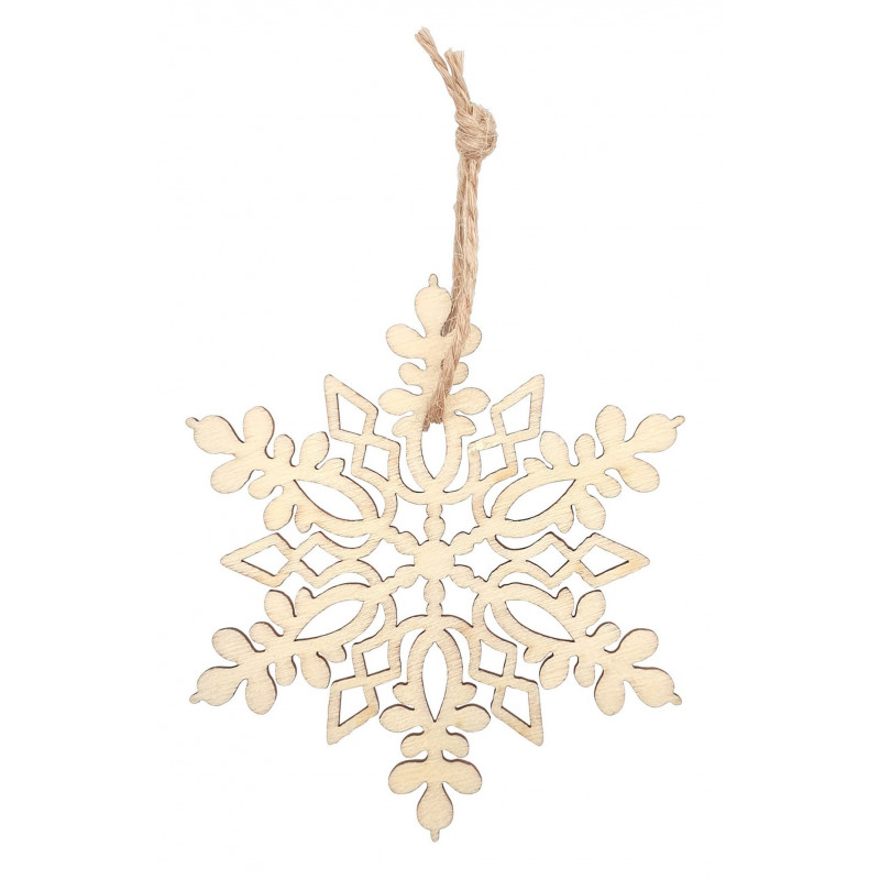 Flocons en bois à suspendre, 8 x 8 cm x