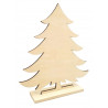 Sapin en bois, 16,8 x 4 x 19 cm