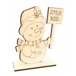 Bonhomme de neige à assembler en bois, 1