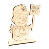 Bonhomme de neige à assembler en bois, 1