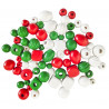 Perles en bois, assortiment noël, de 0,5