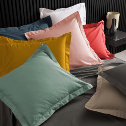 TAIE D'OREILLER VP 63x63CM PERCAL CURRY