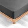 DRAP HOUSSE 140x190CM PERCALINE ACIER