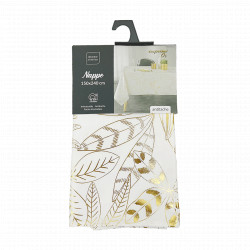 NAPPE BELFLOR BLANC/OR 150x240CM POLYES
