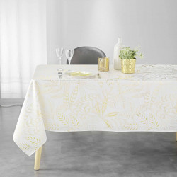 NAPPE BELFLOR BLANC/OR 150x240CM POLYES