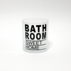 GOBELET GLASS BLANC 8x9CM VERRE IMPRIME
