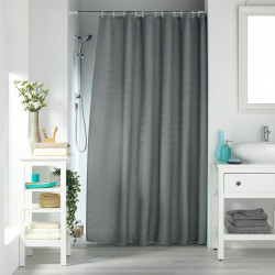 RIDEAU DE DOUCHE QUARTZ ANTHRACITE AVEC