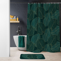RIDEAU DE DOUCHE JADE +CROCHETS 180x200
