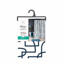 RIDEAU DE DOUCHE LABYRINTHE +CROCHETS 18