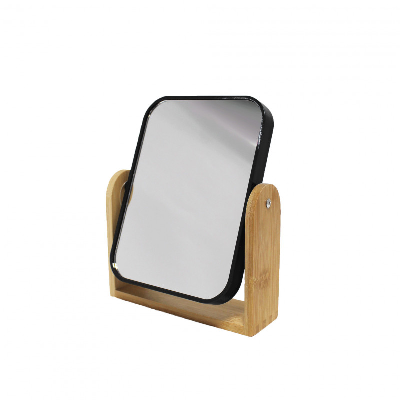 MIROIR BAMBOU SMART NOIR A POSER DOUBLE