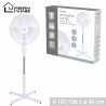 VENTILATEUR SUR PIED BLANC DIAM 40CM