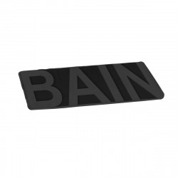 "TAPIS DE BAIN NOIR RELIEF ""BAIN"" 45*7