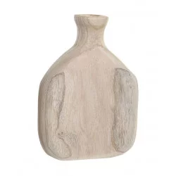 vase bois 16x5x22cm paulownia naturel