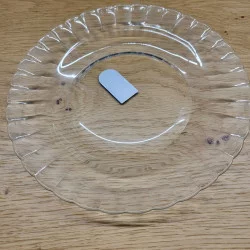 Assiette à dessert en verre transparent D20cm