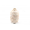 VASE NERVURE 14X22CM NATURE