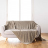 PLAID ARYA TAUPE 180x220CM FLANELLE RELI