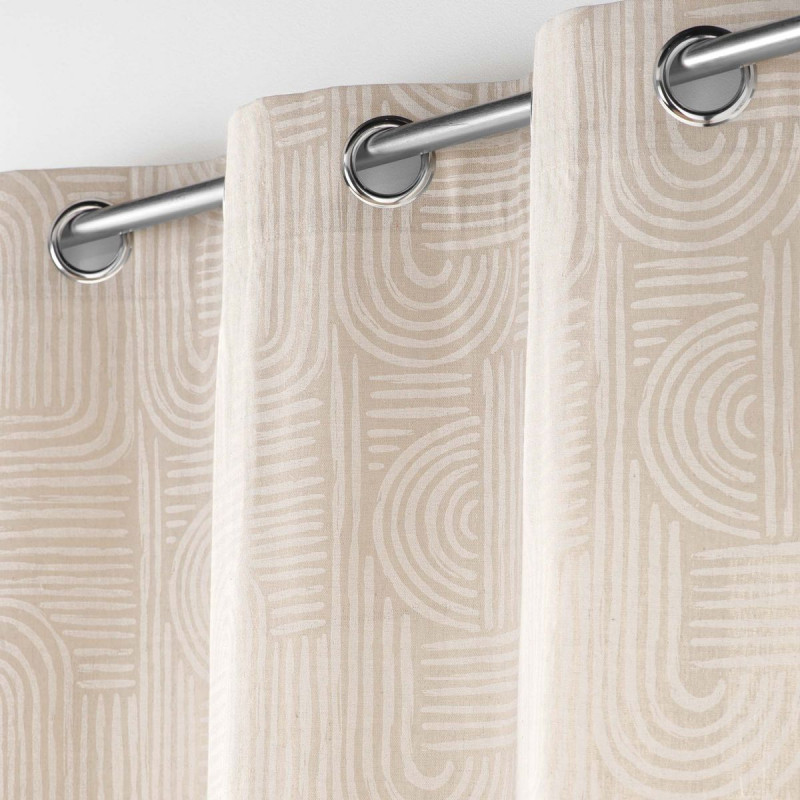 RIDEAU PANDORE BLANC 140x240CM POLYCOTON