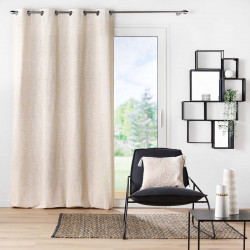 RIDEAU PANDORE BLANC 140x240CM POLYCOTON