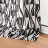 Rideau Ikaris polyester imprimé noir et blanc 140x260cm