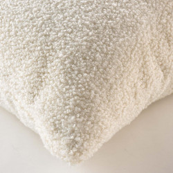 Coussin bouclette unie Wooly naturel 45x45cm