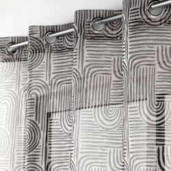VOILE PANDORE NOIR 140x240CM VOILE SABLE
