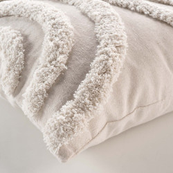 COUSSIN TUFTE ZITA NATUREL 40x40CM