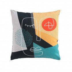 COUSSIN CUZCO 45x45CM DEHOUSSABLE POLYESTER IMPRIME DESSIN PLACE