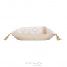 COUSSIN BAHINA BLANC POMPONS 40x40 CM POLYCOTON IMP.+JUTE DEHOUSSABLE D PLACE