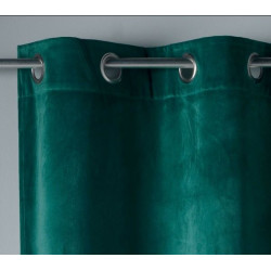 RIDEAU VELVETINE PETROLE 140x240CM VELOU