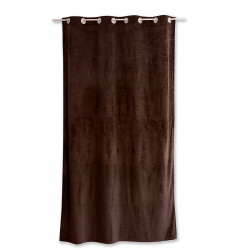 Rideau Izzaro chocolat foncé motif 3D 140x240cm