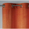 RIDEAU VELVETINE TERRACOTTA 140 x 240 CM VELOURS UNI A OEILLETS