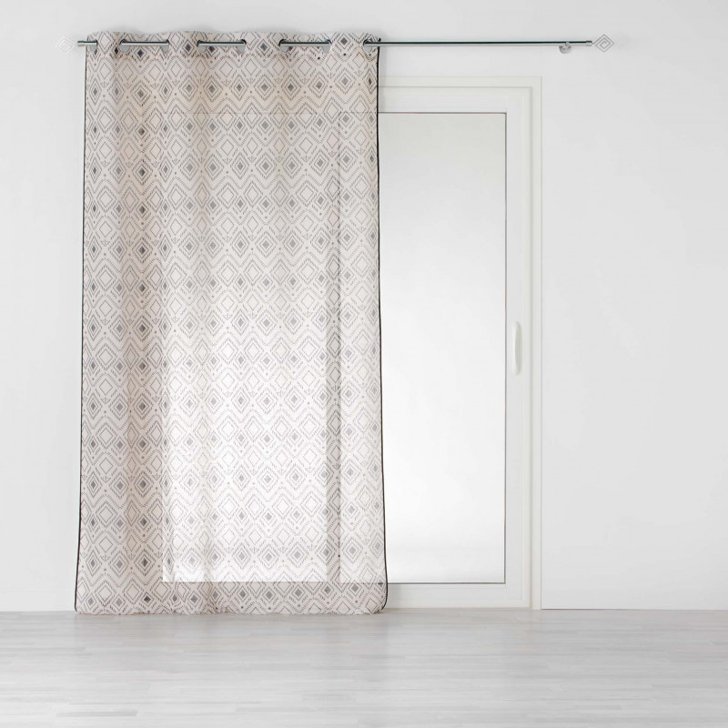 VOILAGE NALIKA 140x240CM EFFET LIN TISSE IMPRIME