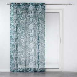 VOILAGE MILADY BLEU 140x240CM VOILE SABLE IMPRIME