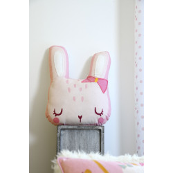 COUSSIN MATTY LAPIN 43X32CM ROSE