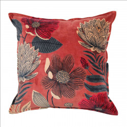 COUSSIN 45X45 FLORE BOIS DE ROSE