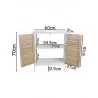 Meuble sous lavabo Stockholm mdf bicolore 2 portes