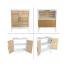 Meuble sous lavabo Stockholm mdf bicolore 2 portes