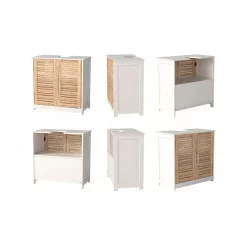 Meuble sous lavabo Stockholm mdf bicolore 2 portes