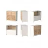 Meuble sous lavabo Stockholm mdf bicolore 2 portes