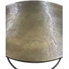 Table basse ronde aluminium dorée PM