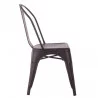 Chaise Dallas industrielle noir patiné or en métal l45xL52,50xH85cm Chaise Dallas industrielle noir patiné or en métal l45xL52,50xH85cm