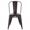 Chaise Dallas industrielle noir patiné or en métal l45xL52,50xH85cm Chaise Dallas industrielle noir patiné or en métal l45xL52,50xH85cm