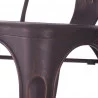 Chaise Dallas industrielle noir patiné or en métal l45xL52,50xH85cm Chaise Dallas industrielle noir patiné or en métal l45xL52,50xH85cm
