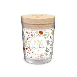 BOUGIE VERRE "MERCI"