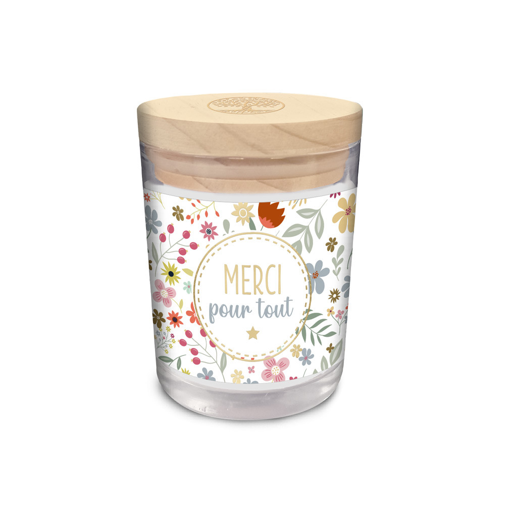 BOUGIE VERRE "MERCI" BOUGIE VERRE "MERCI"
