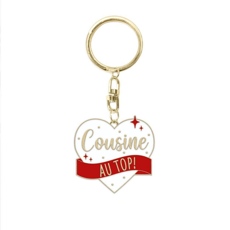 PORTE CLE "COUSINE AU TOP"